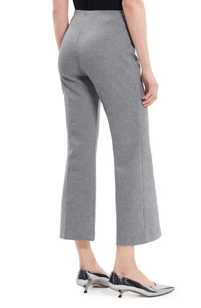 Theory Slim Houndstooth Kick Flare Pants In Black Multi
