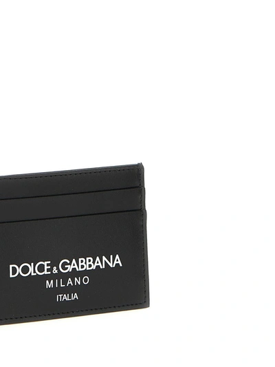 Shop Dolce & Gabbana Logo Print Cardholder In White/black