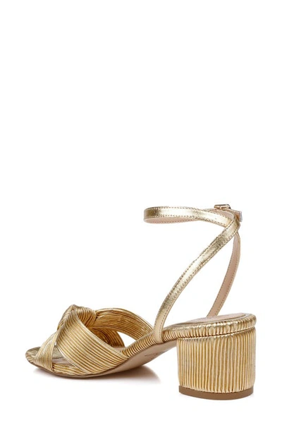 Shop Jewel Badgley Mischka Hudson Ankle Strap Sandal In Champagne Gold