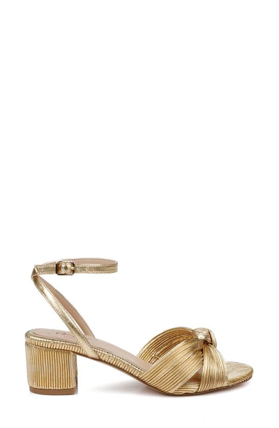 Shop Jewel Badgley Mischka Hudson Ankle Strap Sandal In Champagne Gold