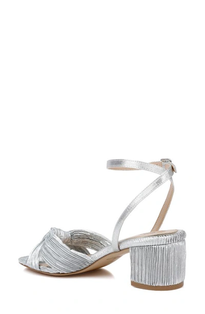 Shop Jewel Badgley Mischka Hudson Ankle Strap Sandal In Silver