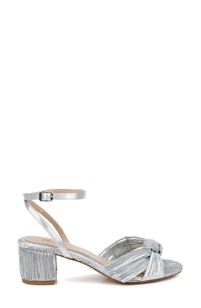 Shop Jewel Badgley Mischka Hudson Ankle Strap Sandal In Silver