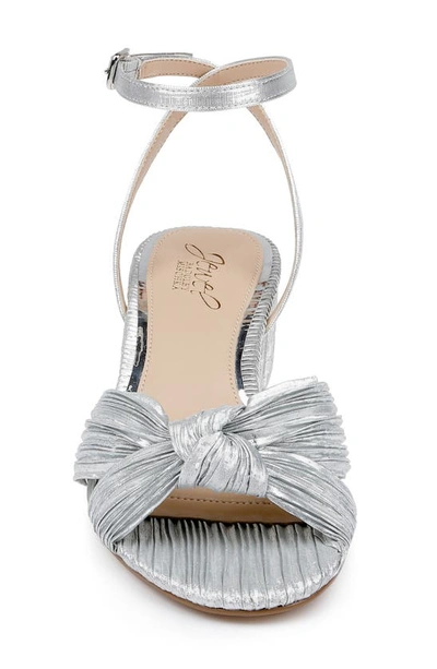 Shop Jewel Badgley Mischka Hudson Ankle Strap Sandal In Silver