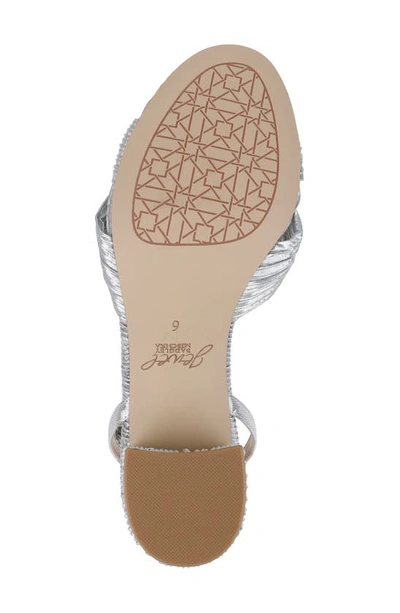 Shop Jewel Badgley Mischka Hudson Ankle Strap Sandal In Silver