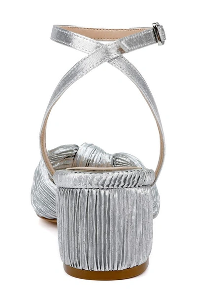 Jewel Badgley Mischka Hudson Ankle Strap Sandal In Silver