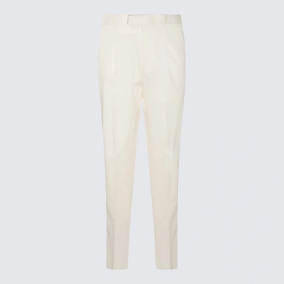 Shop Zegna Trousers White