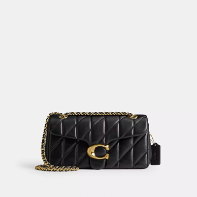 Coach Tabby 26 Nappa Leather Shoulder Bag In Brass/black