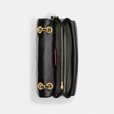 Coach Tabby 26 Nappa Leather Shoulder Bag In Brass/black