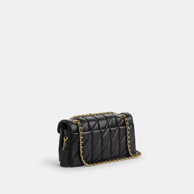 Coach Tabby 26 Nappa Leather Shoulder Bag In Brass/black