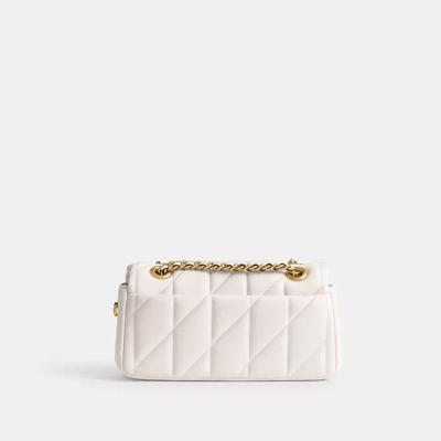 Coach Tabby Shoulder Bag 20 With Quilting In Brass/chalk