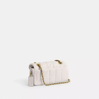 Coach Tabby Shoulder Bag 20 With Quilting In Brass/chalk