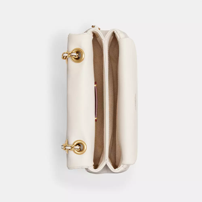 Coach Tabby Shoulder Bag 20 With Quilting In Brass/chalk