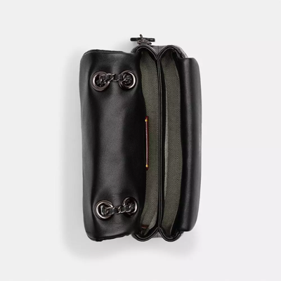 Coach Tabby Shoulder Bag 20 With Quilting In Pewter/black