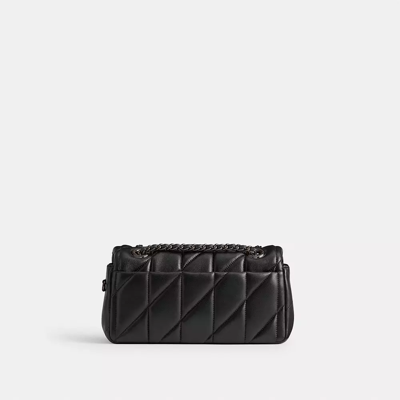 Coach Tabby Shoulder Bag 20 With Quilting In Pewter/black