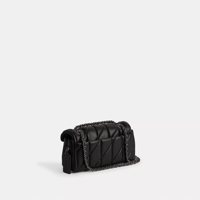 Coach Tabby Shoulder Bag 20 With Quilting In Pewter/black