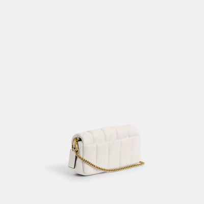 Coach Tabby Wristlet With Pillow Quilting In Brass/chalk