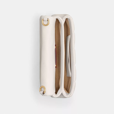 Coach Tabby Wristlet With Pillow Quilting In Brass/chalk