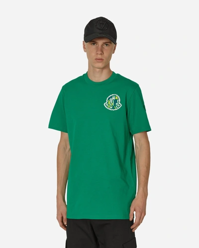 Moncler Logo-print Cotton T-shirt In Green