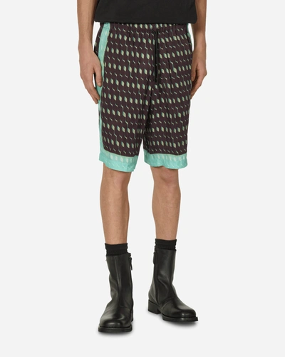 Shop Dries Van Noten Printed Viscose Shorts In Brown