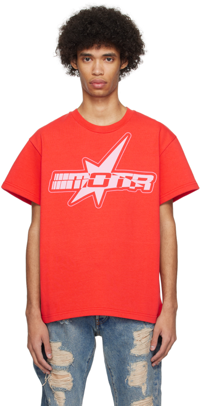Shop Members Of The Rage Red Printed T-shirt In Infrared