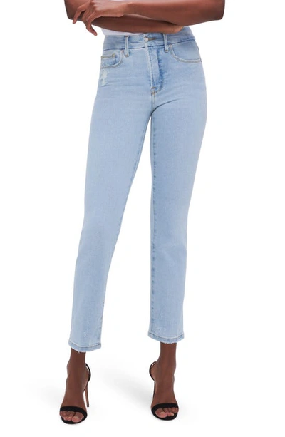 Shop Good American Good Classic High Waist Ankle Skinny Jeans In Indigo410
