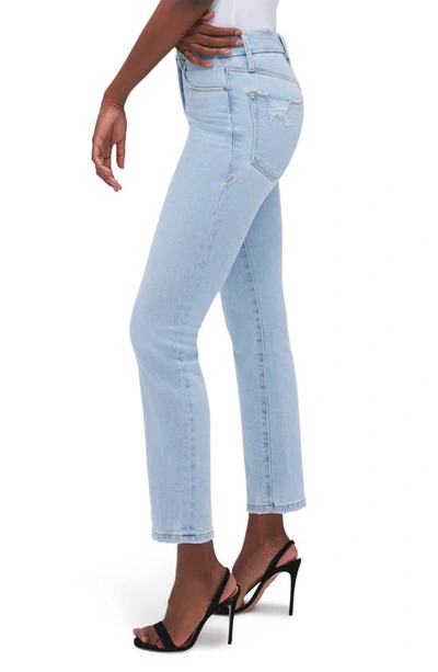 Shop Good American Good Classic High Waist Ankle Skinny Jeans In Indigo410
