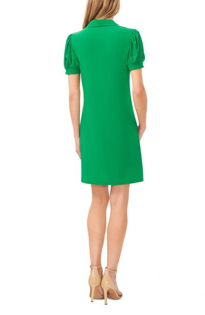 Shop Cece Knit Polo Minidress In Green