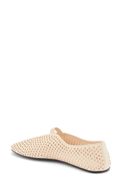 Shop Jeffrey Campbell Stunz Perforated Mary Jane Flat In Natural