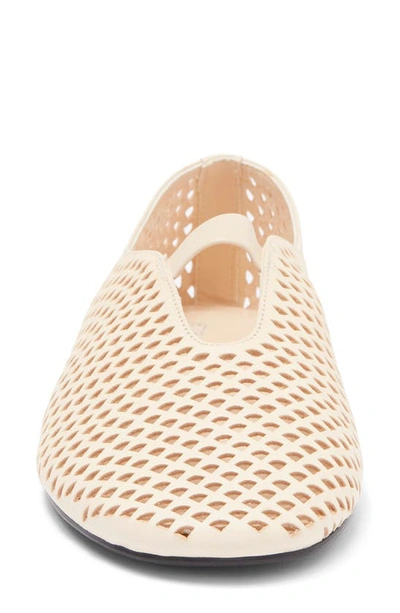 Shop Jeffrey Campbell Stunz Perforated Mary Jane Flat In Natural
