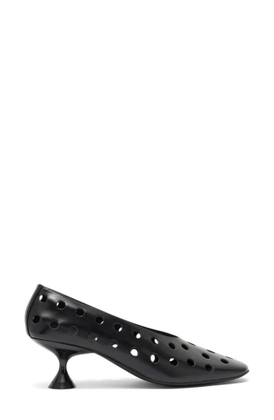 Shop Jeffrey Campbell Suckerpnch Perforated Pump In Black
