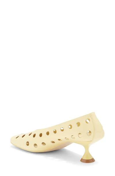 Shop Jeffrey Campbell Suckerpnch Perforated Pump In Light Yellow