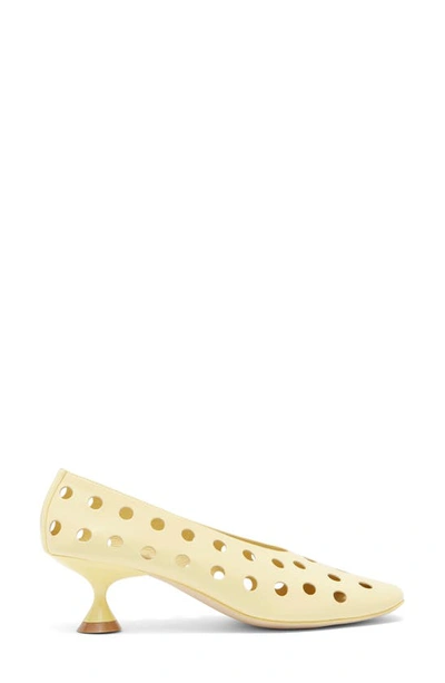 Shop Jeffrey Campbell Suckerpnch Perforated Pump In Light Yellow