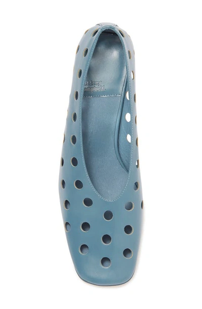 Shop Jeffrey Campbell Suckerpnch Perforated Pump In Dusty Blue
