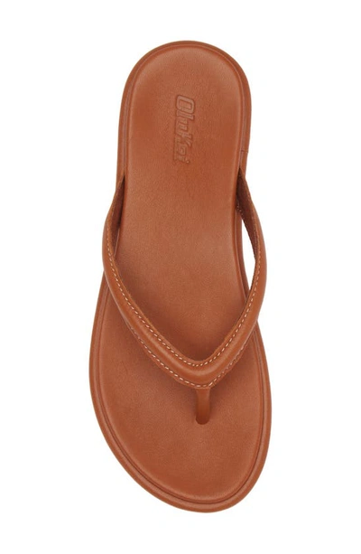 Shop Olukai Tiare Flip Flop In Fox / Fox