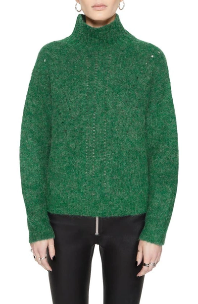 Shop Rebecca Minkoff Caroline Turtleneck Alpaca Blend Sweater In Deep Jade