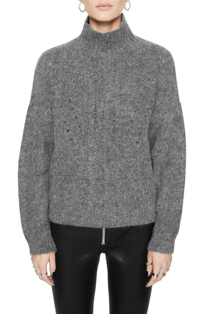 Shop Rebecca Minkoff Caroline Turtleneck Alpaca Blend Sweater In Heather Grey