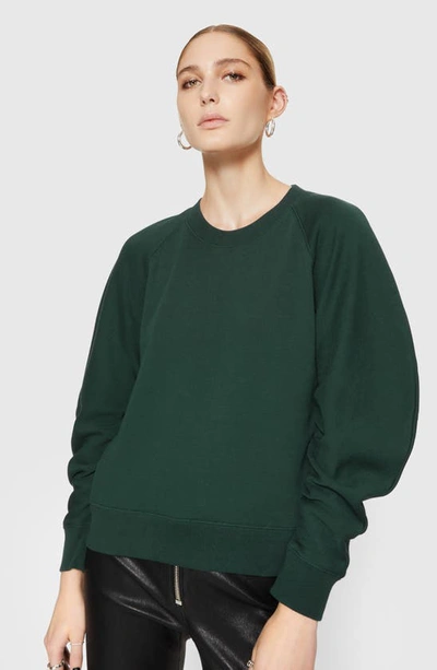Shop Rebecca Minkoff Joan Sweatshirt In Deep Jade
