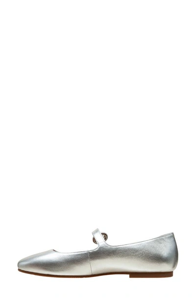 Shop Linea Paolo Marley Mary Jane Flat In Silver