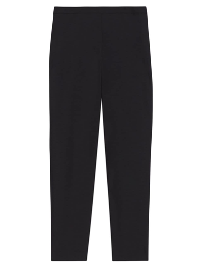 Shop Theory Women's Thaniel Cotton-blend Crop Pull-on Pants In Black