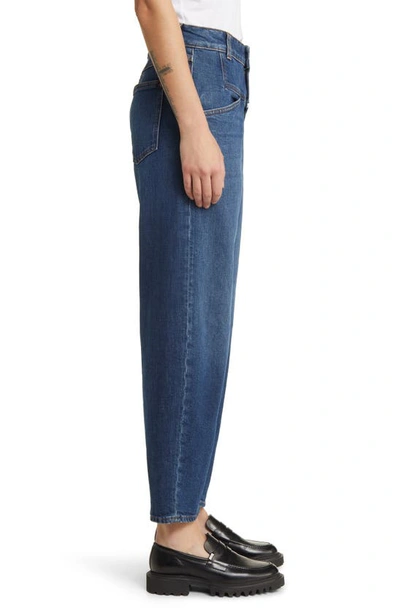 Shop Closed Stover-x Yoke Detail Jeans In Dark Blue