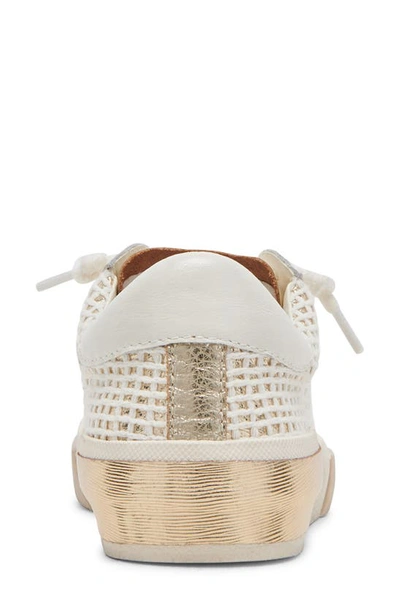 Shop Dolce Vita Zina Sneaker In Bone/ Gold Knit