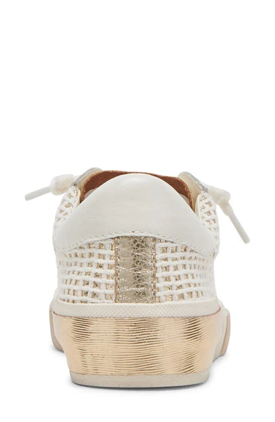 Dolce Vita Zina Sneaker In Bone/ Gold Knit