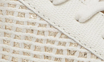 Shop Dolce Vita Zina Sneaker In Bone/ Gold Knit