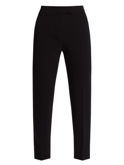 Shop Theory Women's Ibbey Crepe Tapered Trousers In Black