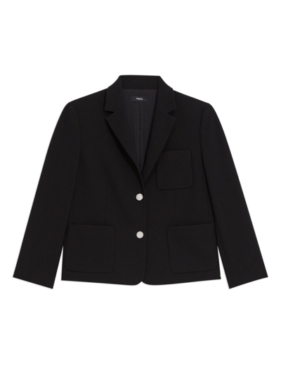 Shop Theory Women's Shurnken Patch-pocket Jacket In Black