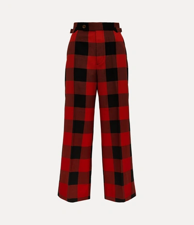 Shop Vivienne Westwood Lauren Trousers In Red-black
