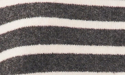 Shop Vince Camuto Stripe Crewneck Sweater In Med Hthrgrey