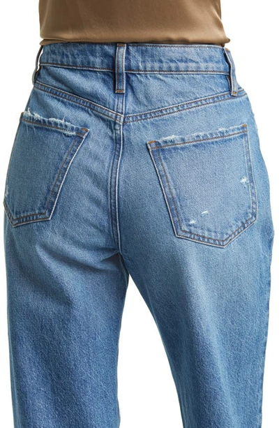 Shop Frame Le Jane High Waist Straight Leg Jeans In Mariner