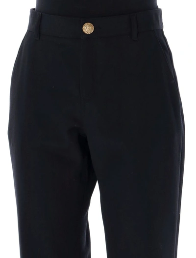 Shop Balmain Bootcut Pants In Black