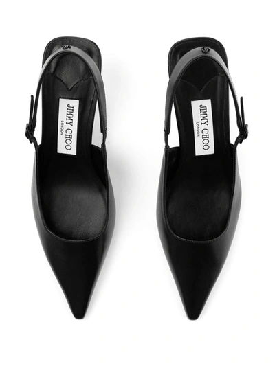 Shop Jimmy Choo Amel 50mm Leather Pumps In Black